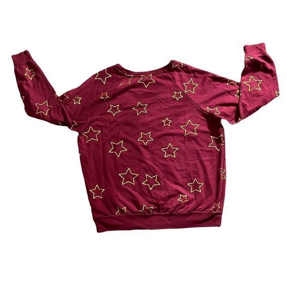 Burgundy Doe Crewneck with gold stars size 1x‎ - Picture 2 of 4
